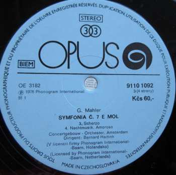 2LP/Box Set Gustav Mahler: Symphony No. 7