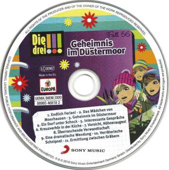 CD Maja Von Vogel: Die Drei !!!  Geheimnis Im Düstermoor