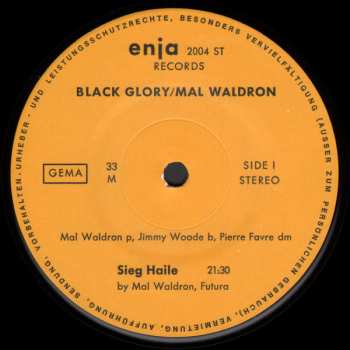 CD Mal Waldron: Black Glory