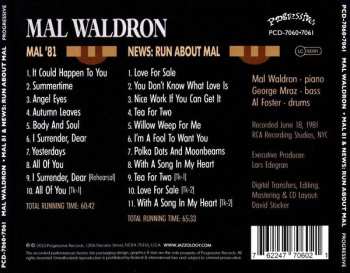 2CD Mal Waldron: Mal '81 & News: Run About Mal