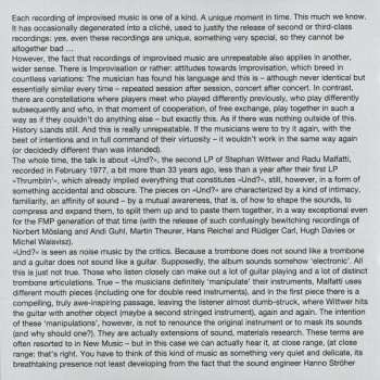 CD Malfatti-Wittwer: Und? ...Plus