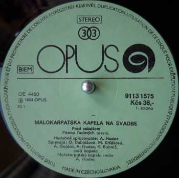 LP Malokarpatská Kapela: Malokarpatská Kapela Na Svadbe