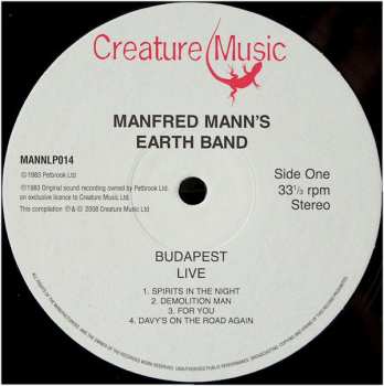 LP Manfred Mann's Earth Band: Budapest (Live)