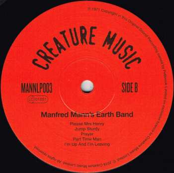 LP Manfred Mann's Earth Band: Manfred Mann's Earth Band