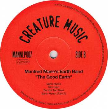 LP Manfred Mann's Earth Band: The Good Earth