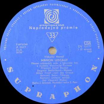 LP Vítězslav Nezval: Manon Lescaut