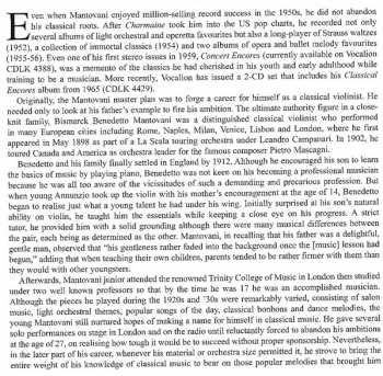 2CD Mantovani And His Orchestra: Mantovani Plays The Immortal Classics / An Album Of Favourite Melodies From The Operas