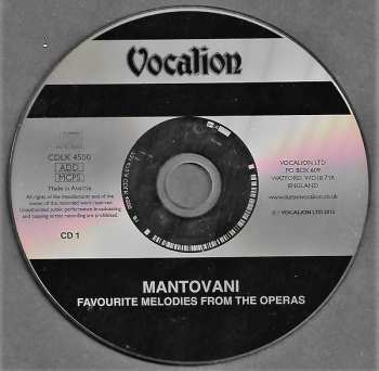 2CD Mantovani And His Orchestra: Mantovani Plays The Immortal Classics / An Album Of Favourite Melodies From The Operas