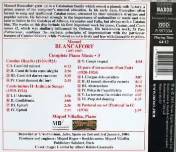 CD Manuel Blancafort: Piano Music (Camins / Cants Íntims II / El Parc D'atraccions / Pastoral En Sol)