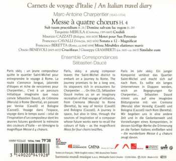 CD Marc Antoine Charpentier: Messe à Quatre Chœurs - Carnets De Voyage D'Italie