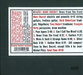 CD Marc Ducret: News From The Front