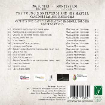 CD Claudio Monteverdi: The Young Monteverdi And His Master - Canzonettas And Madrigals