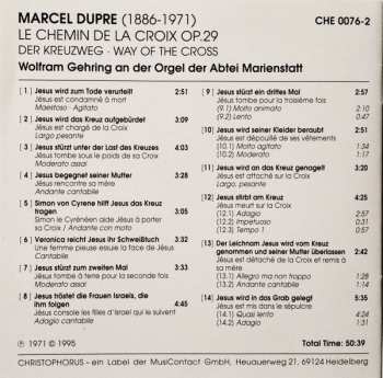 CD Marcel Dupré: Le Chemin De La Croix Op. 29 = Der Kreuzweg = Way Of The Cross