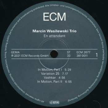 LP Marcin Wasilewski Trio: En Attendant