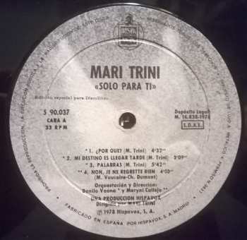 LP Mari Trini: Solo Para Ti