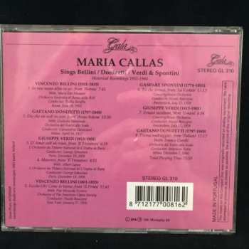 CD Maria Callas: Maria Callas Sings Bellini / Donizetti Verdi & Spontini