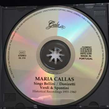 CD Maria Callas: Maria Callas Sings Bellini / Donizetti Verdi & Spontini