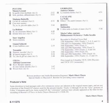 CD Maria Callas: Puccini Heroines And Lyric Arias