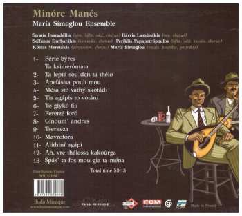 CD Maria Simoglou Ensemble: Minores Manes - Rebetika songs of Smyrna