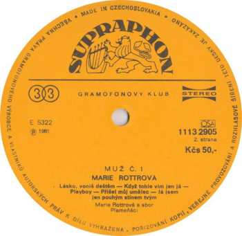 LP Marie Rottrová: Muž Č.1