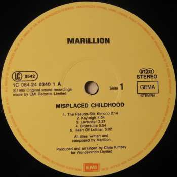 LP Marillion: Misplaced Childhood