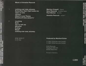 2CD Paul Motian: Nothing Ever Was, Anyway. Music Of Annette Peacock
