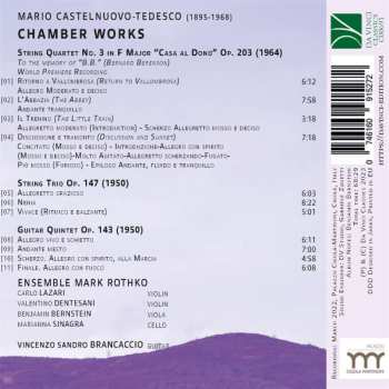 CD Mario Castelnuovo Tedesco: Chamber Works