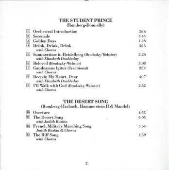 CD Mario Lanza: The Student Prince & The Desert Song