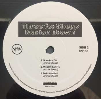 LP Marion Brown: Three For Shepp