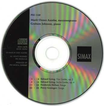 CD Edvard Grieg: Songs