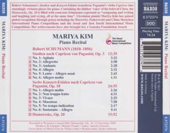 CD Robert Schumann: First Prize 2008 Seoul International Music Competition: Piano Recital (Paganini Caprices, Opp. 3 And 10 - Humoreske, Op. 20)