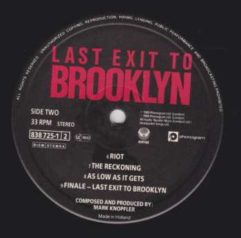 LP Mark Knopfler: Last Exit To Brooklyn