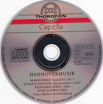 CD Joseph Joachim: Hannovermusik