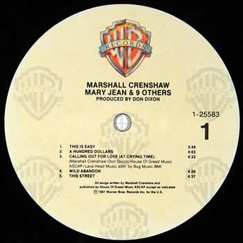 LP Marshall Crenshaw: Mary Jean & 9 Others