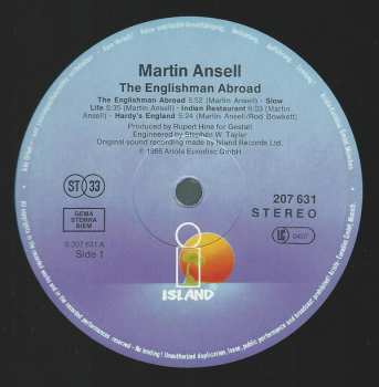 LP Martin Ansell: The Englishman Abroad