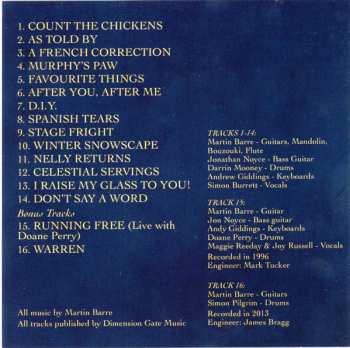 CD Martin Barre: Stage Left