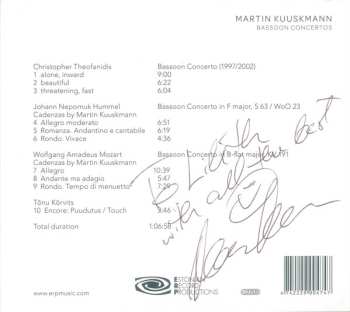 CD Martin Kuuskmann: Bassoon Concertos