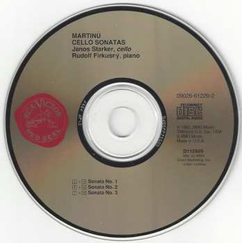 CD Bohuslav Martinů: Cello Sonatas