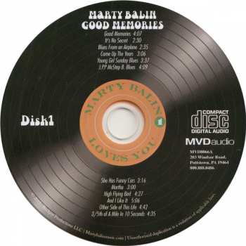 2CD Marty Balin: Good Memories