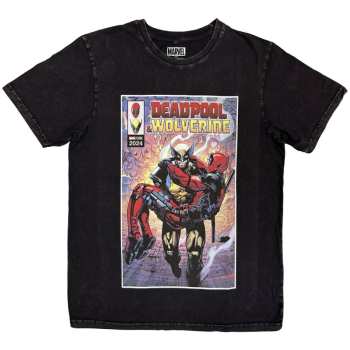 Merch Marvel Comics: Stone Wash T-shirt Wolverine Carrying Deadpool