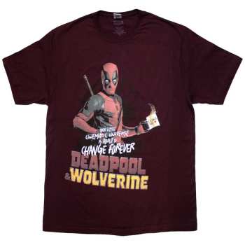 Album Marvel Comics: T-shirt Deadpool & Wolverine Change Universe