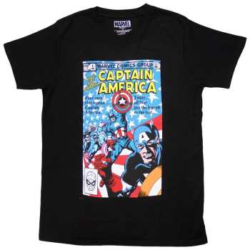 Merch Marvel Comics: T-shirt Many Captain Americas Comic Cover