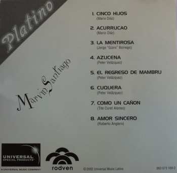CD Marvin Santiago: Serie Platino 