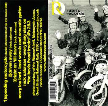 CD Mary Lou Lord: Speeding Motorcycle