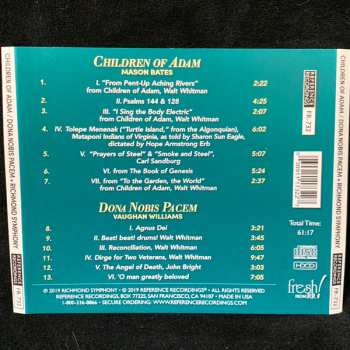 CD Ralph Vaughan Williams: Children Of Adam / Dona Nobis Pacem