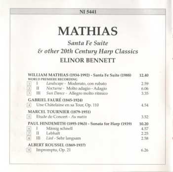 CD William Mathias: Santa Fe Suite (20th Century Harp Classics)