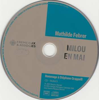CD Mathilde Febrer: Milou En Mai (Hommage À Stéphane Grappelli)