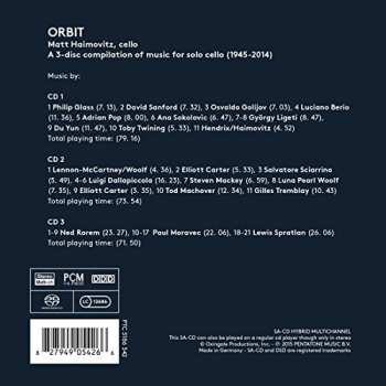3SACD Matt Haimovitz: Orbit: Music For Solo Cello (1945-2014)