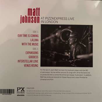 LP Matt Johnson: At PizzaExpress Live in London LTD