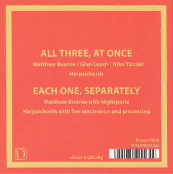 2CD Matthew Bourne: Harpsichords
